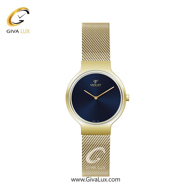 ساعت مچی اورجینال زنانه ویولت VIOLET طلایی | طلایی| سرمه ای| کد رفرنس 0568/2